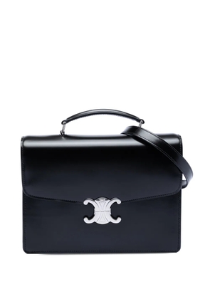 Celine Pre-Owned 2010-2025 Small Shiny Calfskin Triomphe Cartable satchel - Black