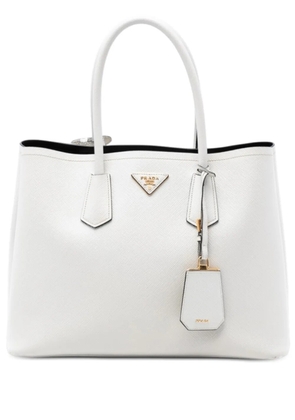 Prada Pre-Owned 2010-2025 Large Saffiano Cuir Double satchel - White