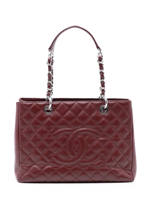 CHANEL Pre-Owned 2013-2014 Caviar Grand Shopping tote bag - Red