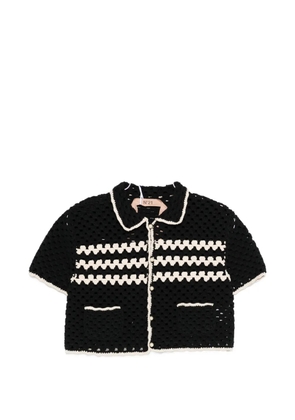 Nº21 crochet cropped jacket - Blue