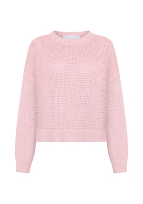 Emerson Renaldi open-knit crew-neck sweater - Pink