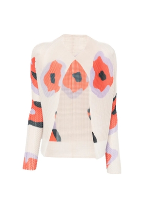 Issey Miyake Verve Pleats floral jacket - Neutrals