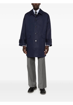 Mackintosh Humbie buttoned flap-pocket coat - Blue