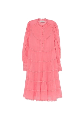 ERMANNO FIRENZE layered lace midi dress - Pink