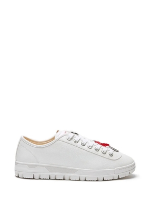 LILI CURIA June textured lace-up sneakers - White
