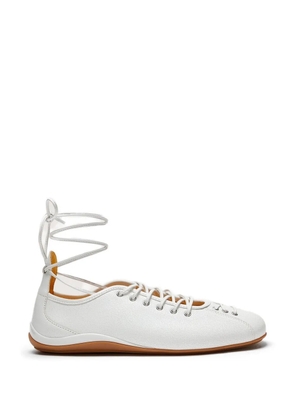LILI CURIA Isolde lace-up ballet sneakers - White