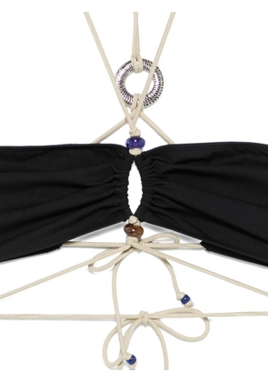 ISABEL MARANT Analia ring bead bikini top - Black