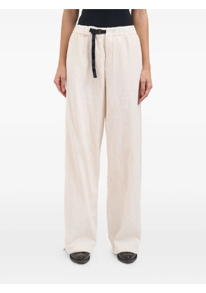 White Sand corduroy-texture drawstring trousers - Neutrals