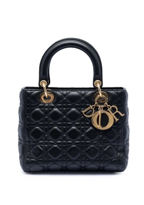 Christian Dior Pre-Owned 2017 Medium Lambskin Cannage Lady Dior satchel - Black