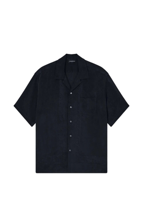 Emporio Armani paisley chest-pocket shirt - Black