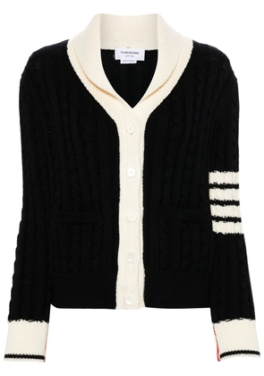 Thom Browne 4-Bar cable-knit cardigan - Blue