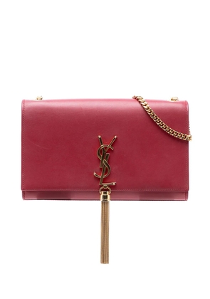 Saint Laurent Pre-Owned 2017 Medium Smooth Calfskin Classic Monogram Kate Tassel crossbody bag - Red