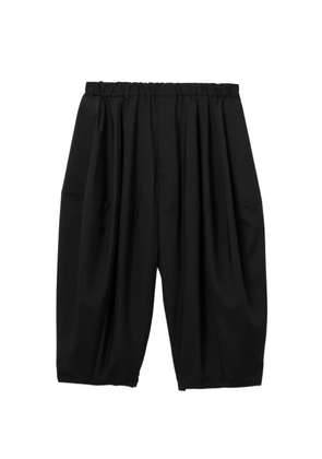 Black Comme Des Garçons gathered cropped trousers