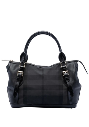 Burberry Pre-Owned 2000-2017 Beat Check Nylon Ellers satchel - Black