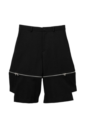 Black Comme Des Garçons zip-detail shorts