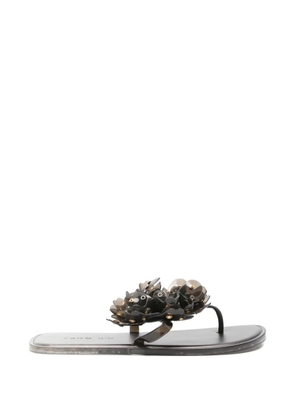 FARM Rio floral embellishment flip-flops - Black