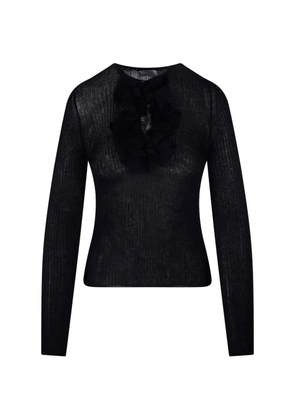 Nude ribbed sweater - Black