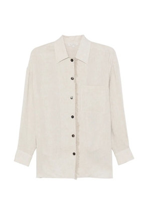 Antonelli fringed-trim shirt - Neutrals