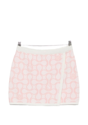 Casablanca geometric print wrap skirt - White