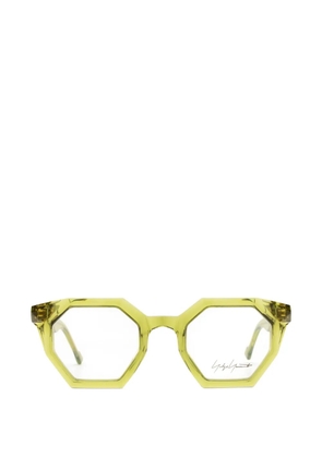 Yohji Yamamoto geometric-frame glasses - Green