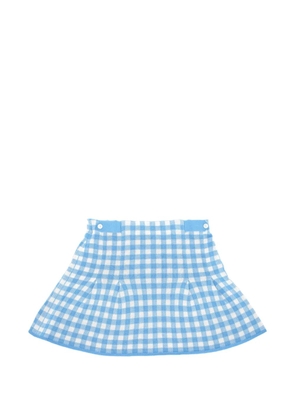 Guest In Residence gingham button mini skirt - Blue