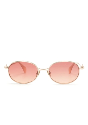 Vivienne Westwood Hardware orb oval-frame sunglasses - Gold