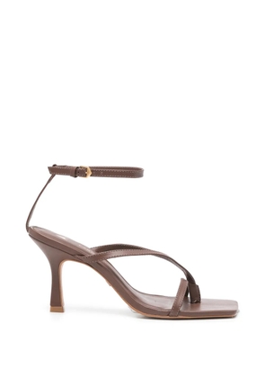CARRANO square-toe ankle-strap sandals - Brown
