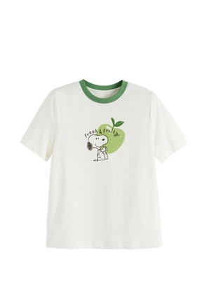 Chinti & Parker Snoopy Apple graphic T-shirt - White
