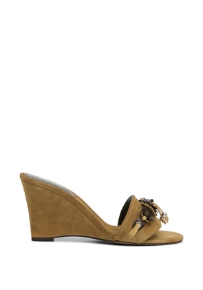 ISABEL MARANT Anee decorated-strap suede sandals - Neutrals