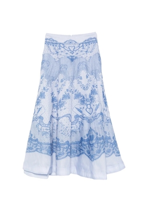Paper Lace floral lace skirt - White