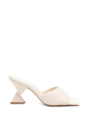 CARRANO geometric-heel mules - Neutrals