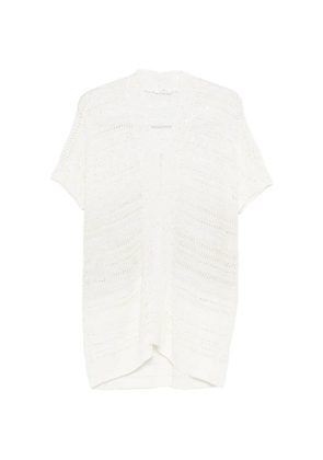 PANICALE short-sleeve cardigan - Neutrals