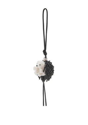 LOEWE hedgehog beaded keyring - Black