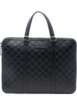 Gucci Pre-Owned 2016-2026 Guccissima business bag - Black
