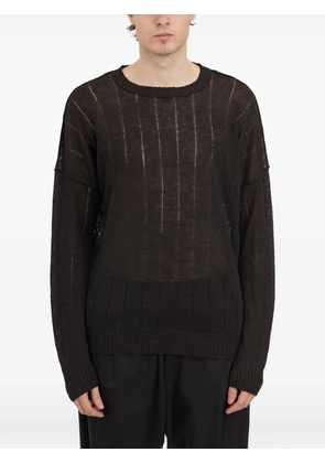 Isabel Benenato crew-neck sweater - Black