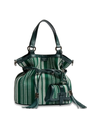 Lancel stripes tassel bucket bag - Green