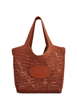 Tod's logo-detail tote bag - Orange