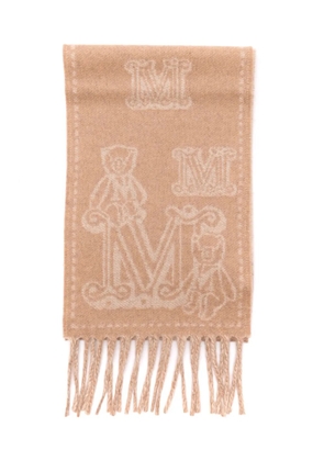 Max Mara jacquard cashmere scarf - Neutrals