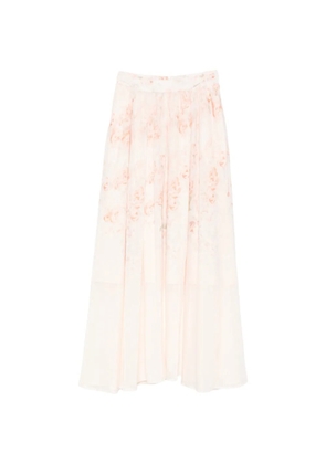 Paper Lace floral skirt - Neutrals