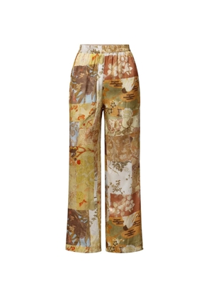 kaos floral-print palazzo pants - Neutrals