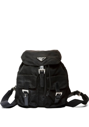 Prada Pre-Owned 1990s-2010s triangle-logo backpack - Black