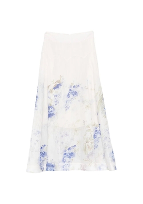 Paper Lace floral skirt - White