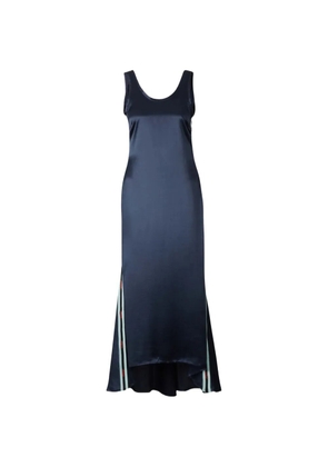 Off-White backless satin midi dress - Blue