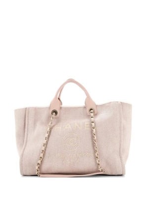 CHANEL Pre-Owned Deauville Mixed Fibers Medium tote bag - Pink