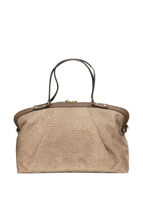 Borbonese textured tote bag - Neutrals