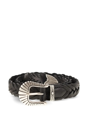 ALBERTO LUTI braided leather belt - Black