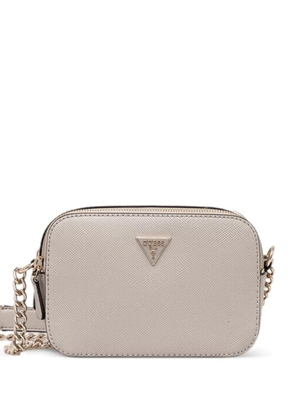 GUESS USA triangle logo chain crossbody bag - Neutrals