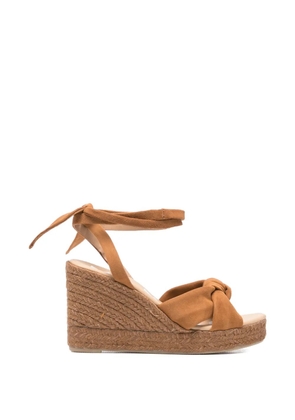 Manebi knot tie espadrilles - Brown