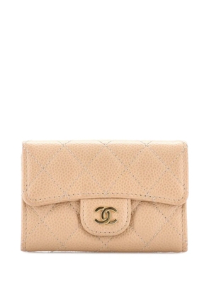 CHANEL Pre-Owned Classic Flap Quilted Caviar card holder - Neutrals