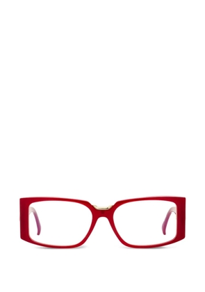 Max Mara Eyewear rectangle sculpted glasses - Red